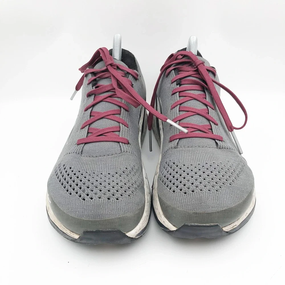 Altra Shoes Womens 8.5 Paradigm 4.5 Gray Maroon Running Foot Shape Zero Drop